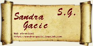 Sandra Gačić vizit kartica